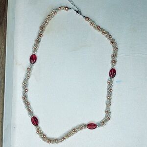 4361. Bronze Seed Bead Handmade Bead Necklace